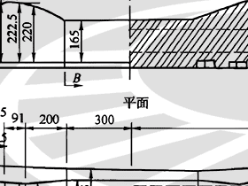 J-1型预应力混凝土枕外形尺寸图 专线3230