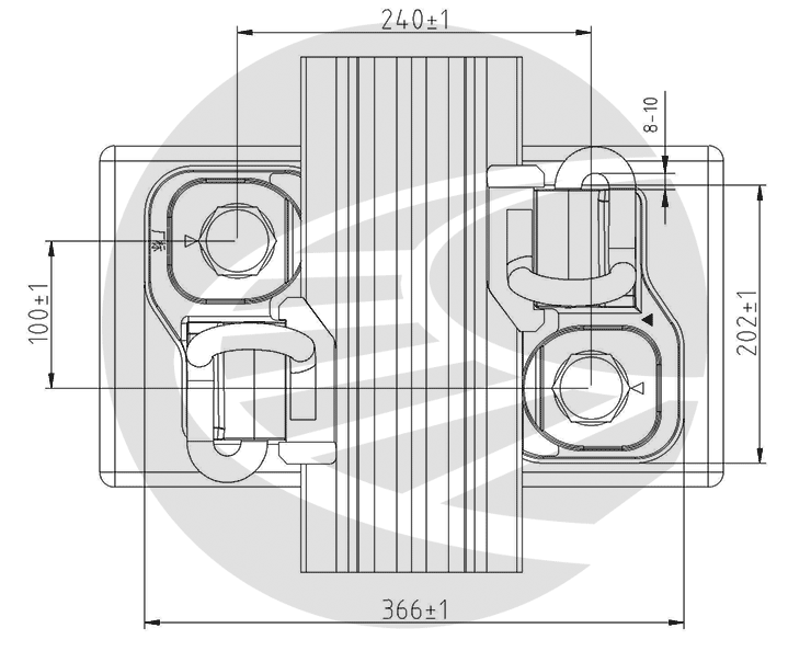 双层非线性减振扣件组装图及设计参数（DⅠ弹条）